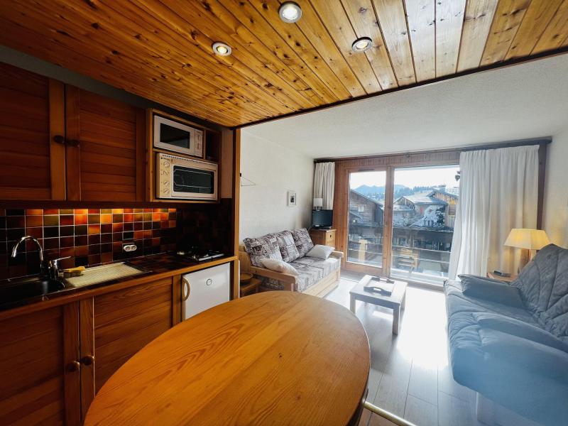 Ski verhuur Studio bergnis 4 personen (1103) - Résidence Grand Mont 1 - Les Saisies - Woonkamer