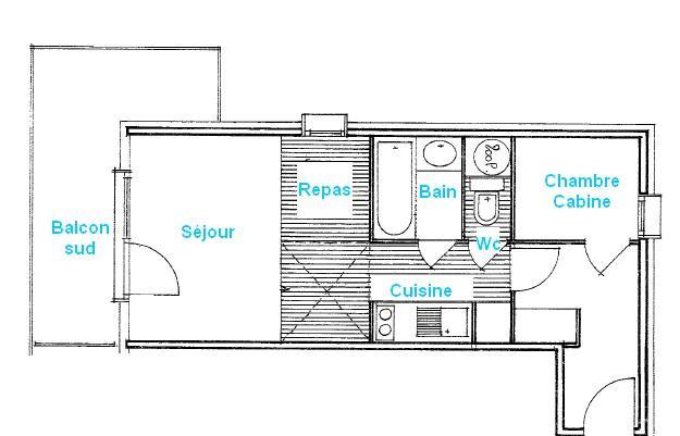 Skiverleih 2-Zimmer-Appartment für 4 Personen (2207) - Résidence Grand Mont 2 - Les Saisies - Appartement