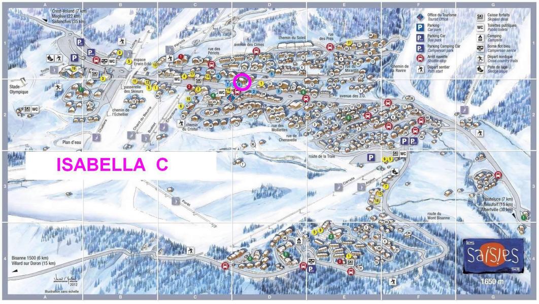 Soggiorno sugli sci Résidence Isabella C - Les Saisies - Mappa