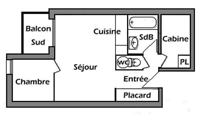 Skiverleih 2-Zimmer-Holzhütte für 6 Personen (30) - Résidence Isabella D - Les Saisies - Appartement