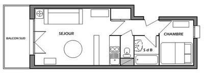 Skiverleih 2-Zimmer-Appartment für 5 Personen (37) - Résidence Isabelle B - Les Saisies - Appartement