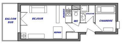 Skiverleih 2-Zimmer-Appartment für 5 Personen (38) - Résidence Isabelle B - Les Saisies - Appartement