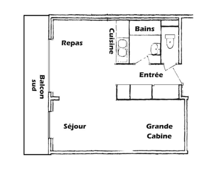 Wynajem na narty Apartament 1 pokojowy 5 osób (016) - Résidence l'Ecrin - Les Saisies - Apartament