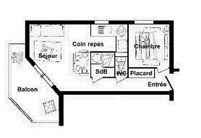 Location au ski Appartement 2 pièces 4 personnes (13) - Résidence la Forêt des Rennes 1 C - Les Saisies - Appartement
