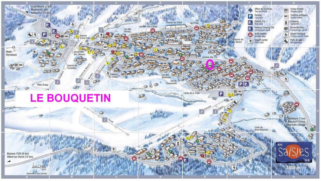 Rent in ski resort Résidence le Bouquetin - Les Saisies - Plan