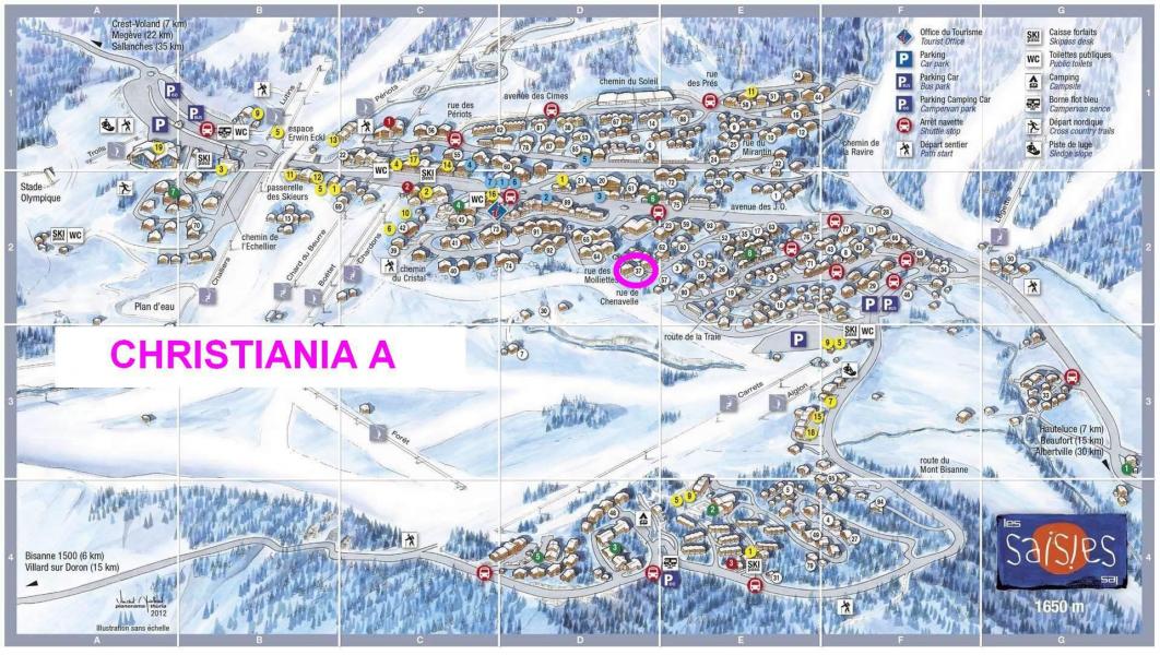 Location au ski Résidence le Christiania A - Les Saisies - Plan