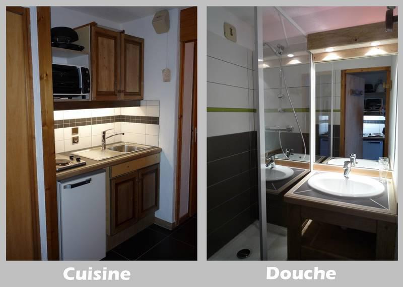 Alquiler al esquí Estudio -espacio montaña- para 4 personas (315) - Résidence le Grand Mont 3 - Les Saisies - Kitchenette