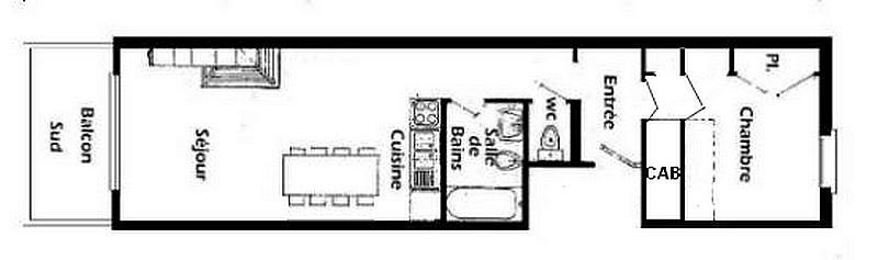 Alquiler al esquí Apartamento cabina 2 piezas para 6 personas (039) - Résidence le Mirantin - Les Saisies - Apartamento