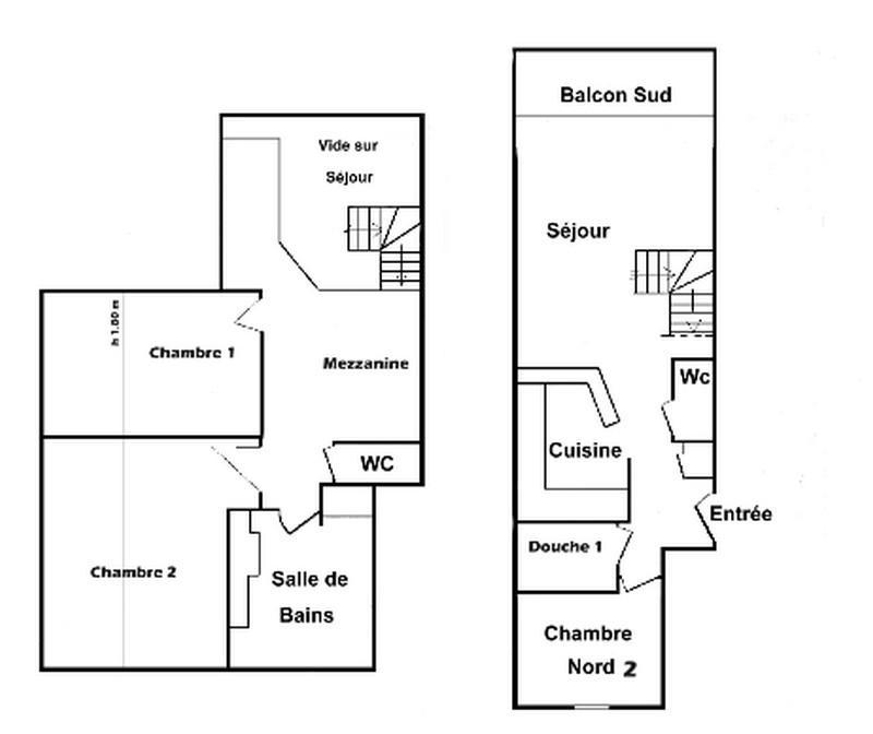 Rent in ski resort 4 room apartment 8 people (TAV027) - Résidence le Tavaillon - Les Saisies - Apartment