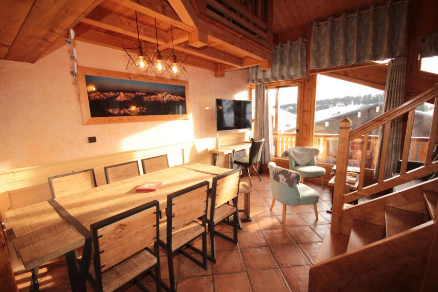 Аренда на лыжном курорте Апартаменты 4 комнат 8 чел. (TAV027) - Résidence le Tavaillon - Les Saisies - Столова&