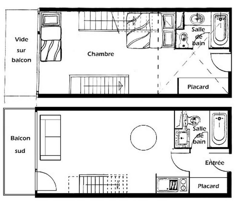 Skiverleih 2-Zimmer-Appartment für 7 Personen (234) - Résidence le Village 2 - Les Saisies - Appartement