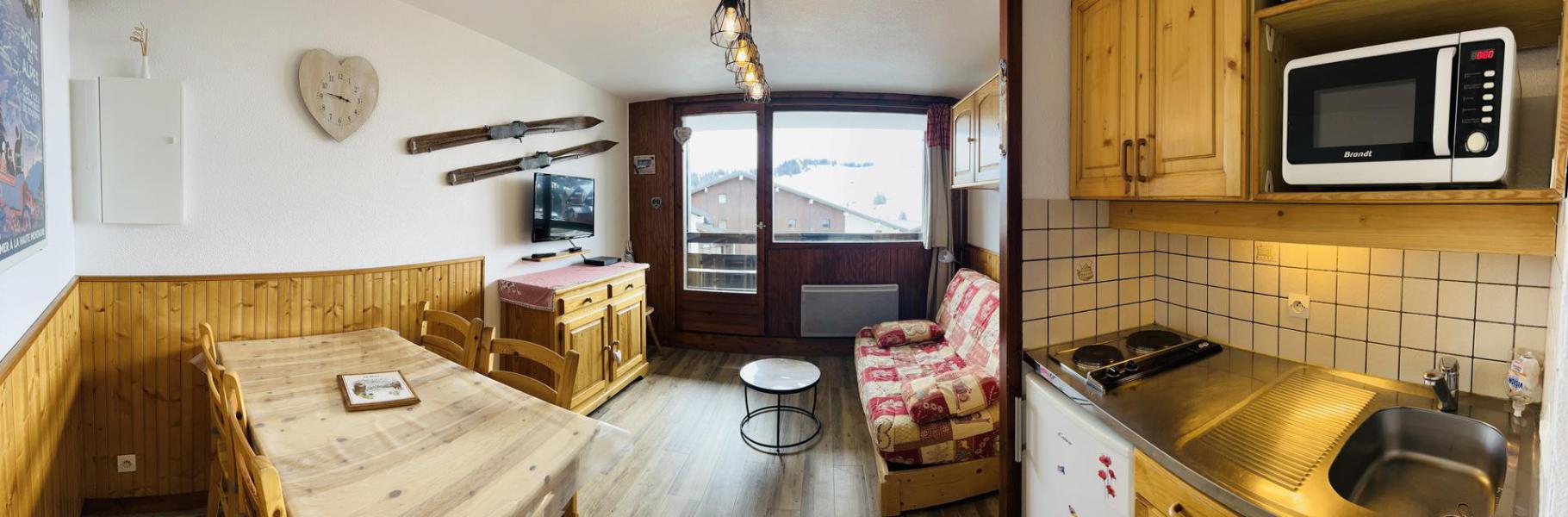 Ski verhuur Appartement 2 kamers 4 personen (311) - Résidence le Village 3 - Les Saisies - Woonkamer