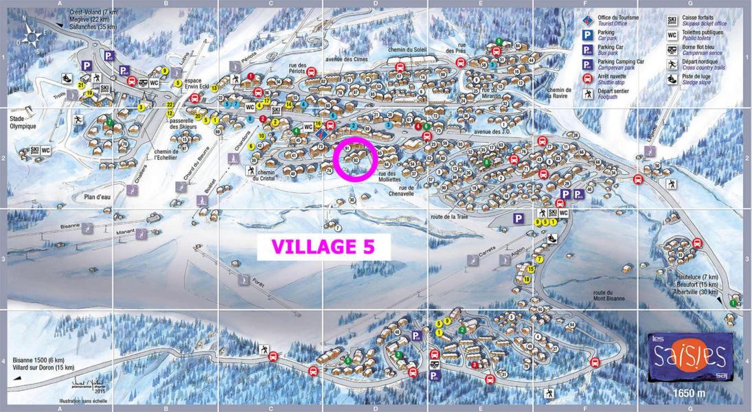 Аренда на лыжном курорте Апартаменты 2 комнат кабин 5 чел. (533) - Résidence le Village 5 - Les Saisies