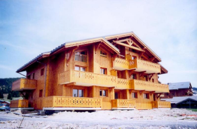 Location au ski Résidence le Village des Lapons D - Les Saisies - Extérieur hiver