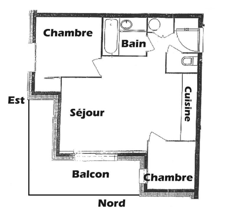 Аренда на лыжном курорте Апартаменты 2 комнат 6 чел. (05) - Résidence le Village des Lapons F - Les Saisies - апартаменты