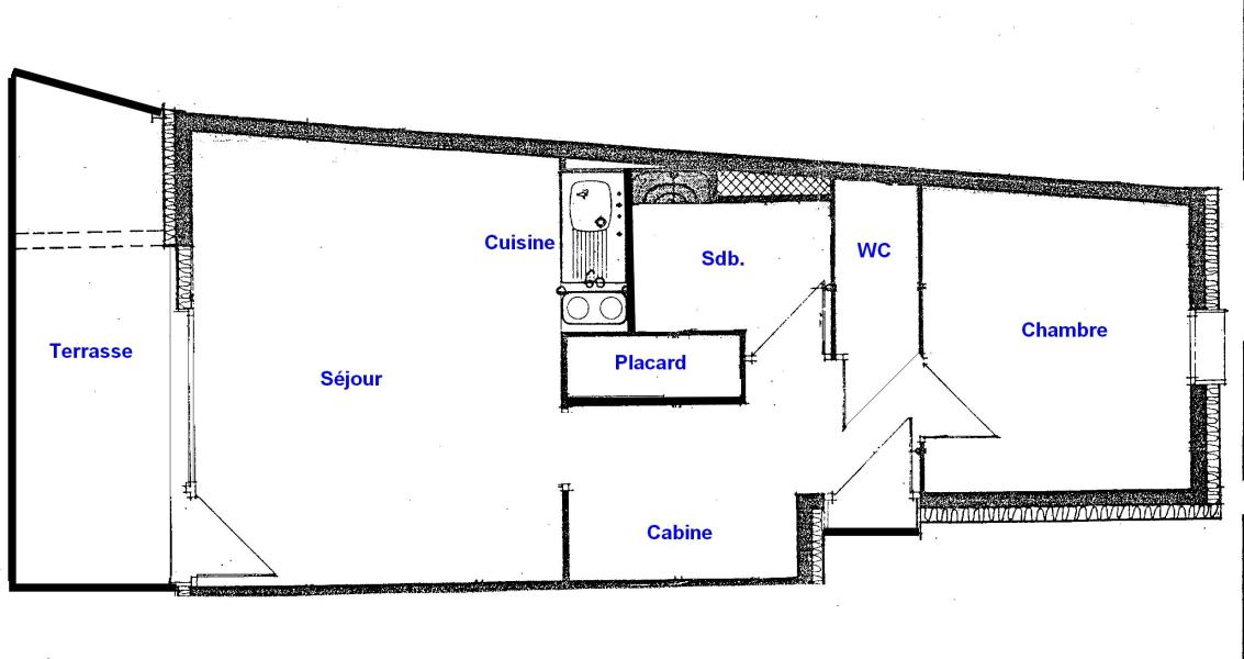 Soggiorno sugli sci Appartamento 2 stanze con alcova per 6 persone (033) - Résidence les Brimbelles - Les Saisies - Mappa