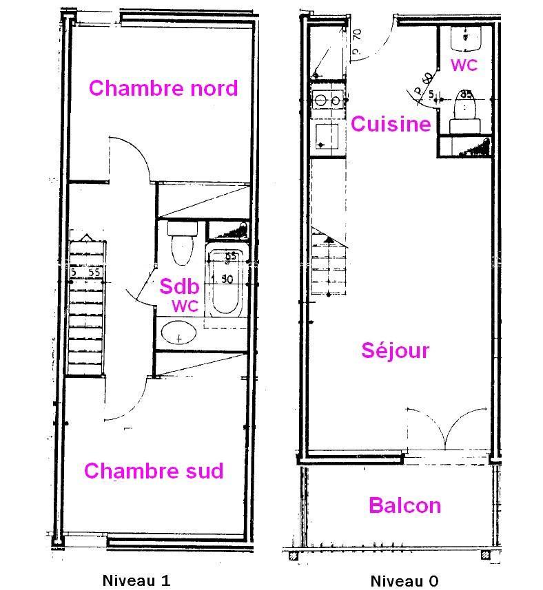 Аренда на лыжном курорте Апартаменты 3 комнат 6 чел. (021) - Résidence Lezette 1 - Les Saisies