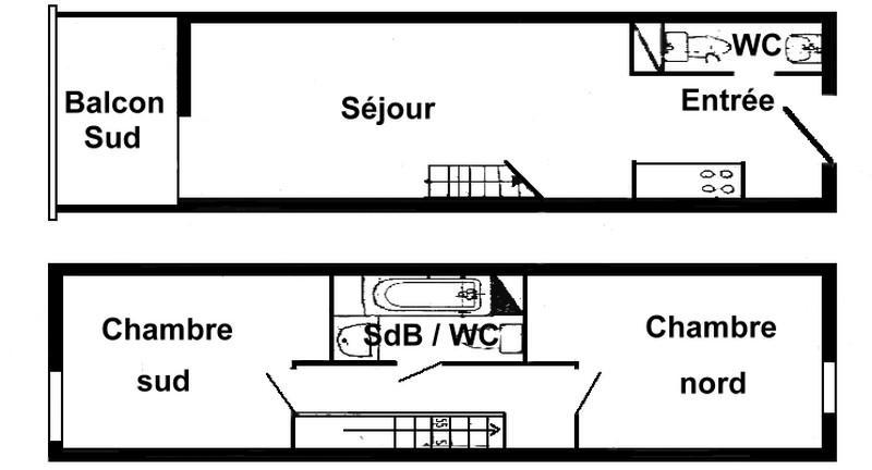Soggiorno sugli sci Appartamento su due piani 3 stanze per 6 persone (022) - Résidence Lezette 1 - Les Saisies - Appartamento
