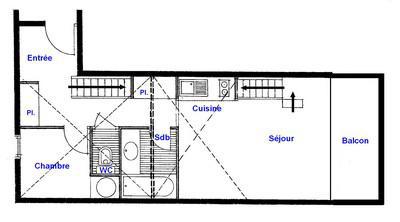 Rent in ski resort 3 room apartment 7 people (130) - Résidence Mont Blanc A - Les Saisies - Apartment