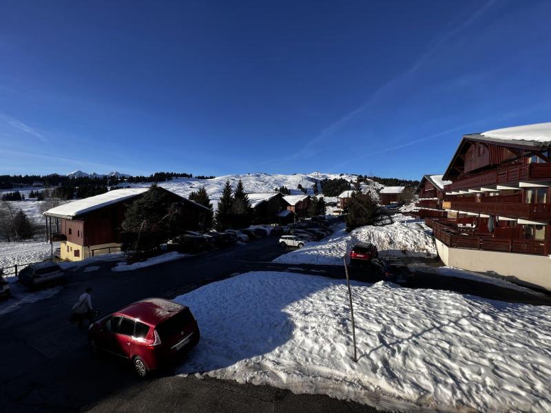 Ski verhuur Studio bergnis 4 personen (112) - Résidence Mont Blanc A - Les Saisies - Buiten winter