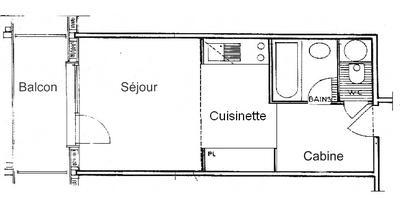 Rent in ski resort 1 room apartment 5 people (MTB219) - Résidence Mont Blanc B - Les Saisies - Apartment