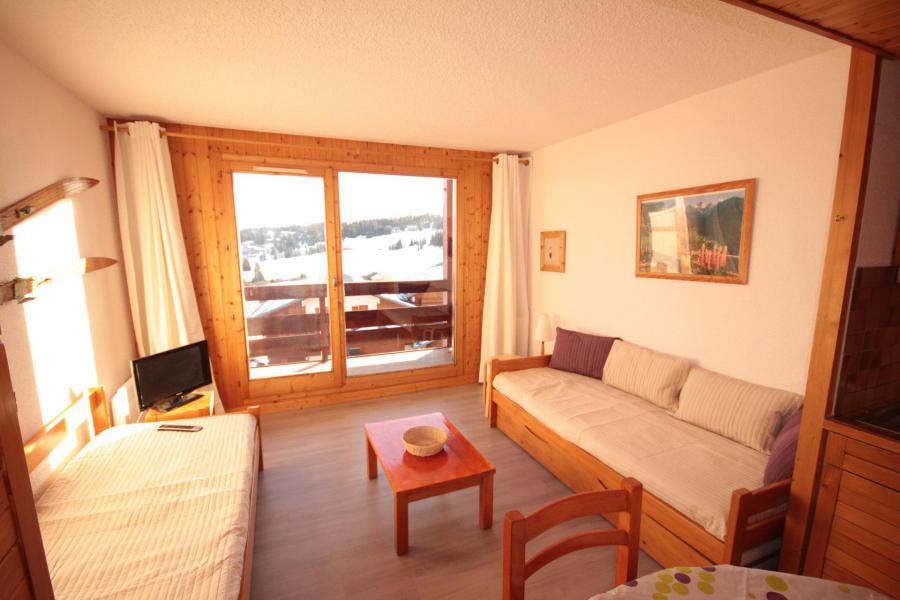 Ski verhuur Appartement 1 kamers 5 personen (MTB219) - Résidence Mont Blanc B - Les Saisies - Woonkamer