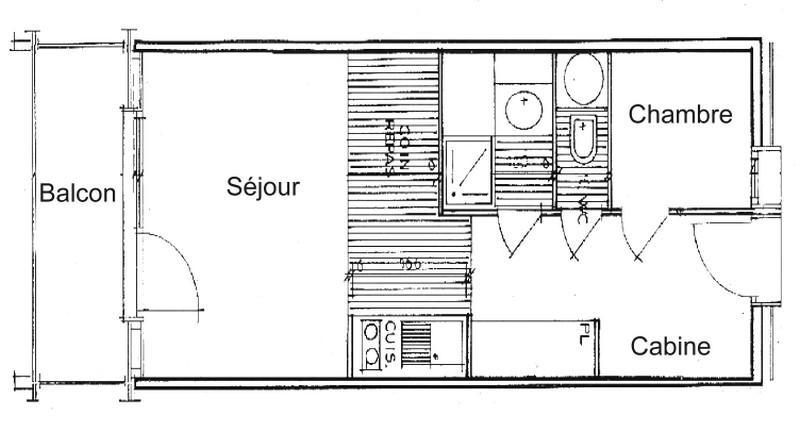 Location au ski Appartement 2 pièces 5 personnes (316) - Résidence Mont Blanc C - Les Saisies - Appartement