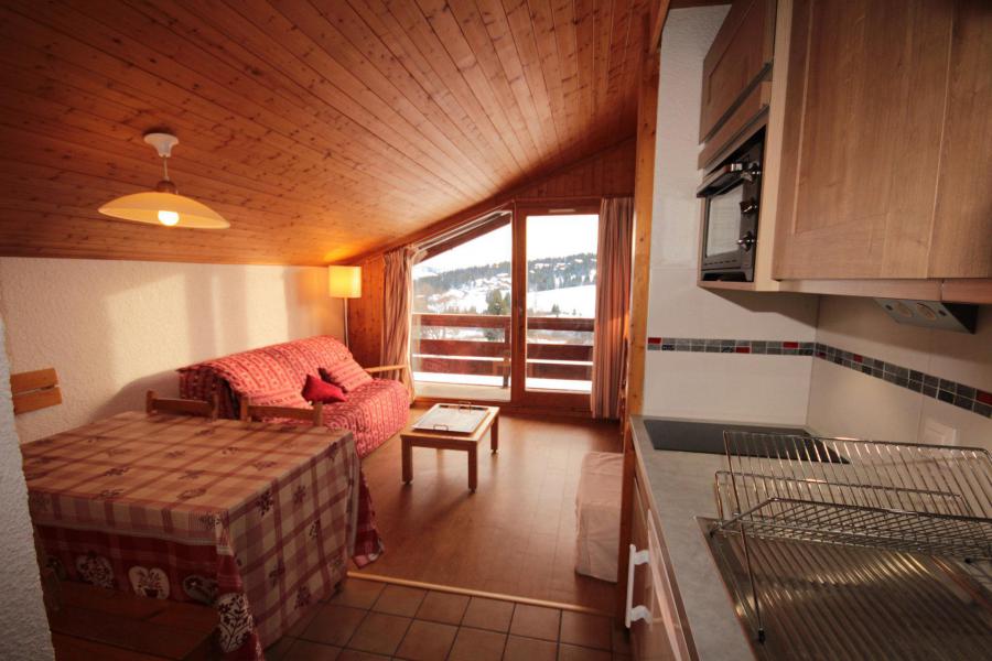 Rent in ski resort 2 room apartment sleeping corner 4 people (409) - Résidence Mont Blanc D - Les Saisies - Kitchen
