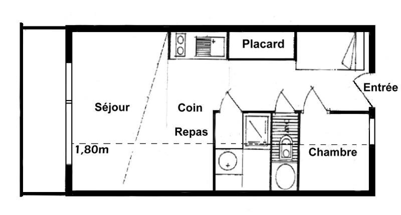 Wynajem na narty Apartament 2 pokojowy z alkową 4 osoby (409) - Résidence Mont Blanc D - Les Saisies - Apartament