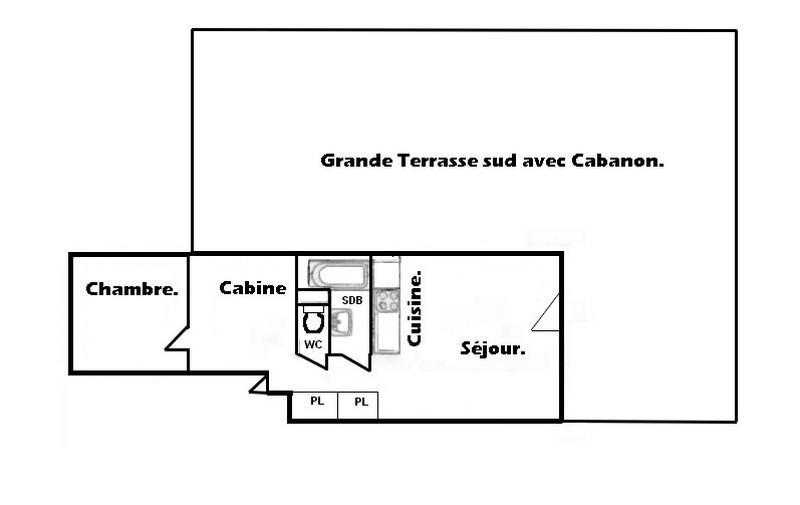 Skiverleih 2-Zimmer-Berghütte für 7 Personen (004) - Résidence Roselend - Les Saisies - Plan