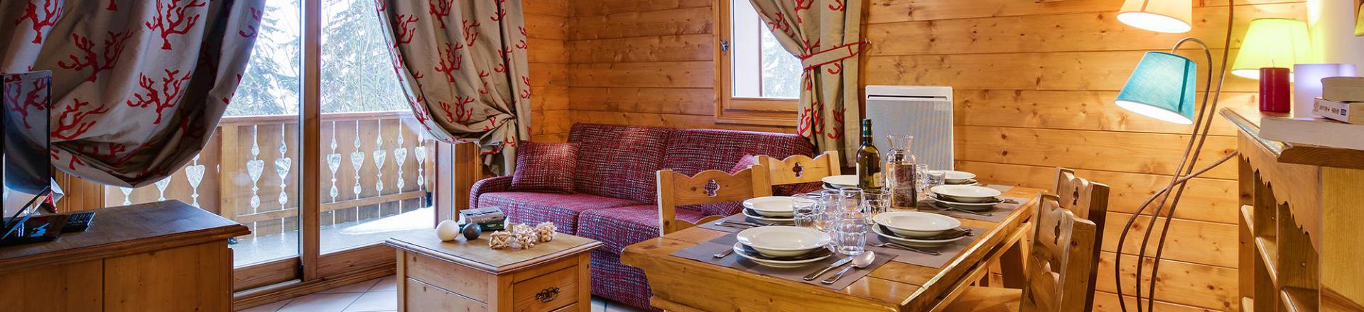 Rent in ski resort Le Hameau du Beaufortain - Les Saisies - Living room