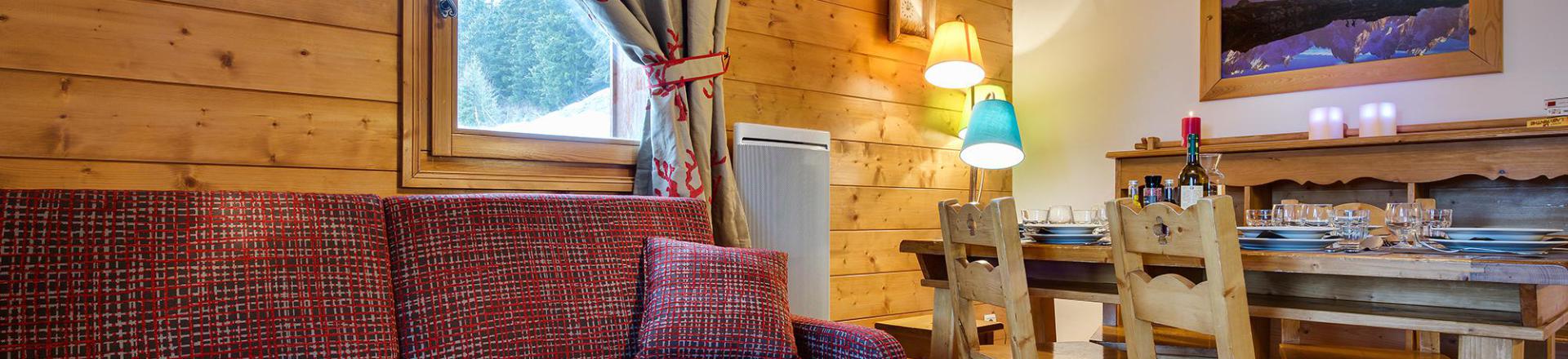 Rent in ski resort Le Hameau du Beaufortain - Les Saisies - Living room