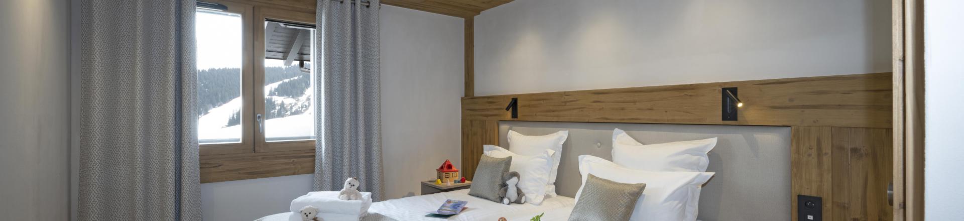 Skiverleih 3-Zimmer-Appartment für 6 Personen (Prestige) - Résidence Amaya - Les Saisies - Schlafzimmer