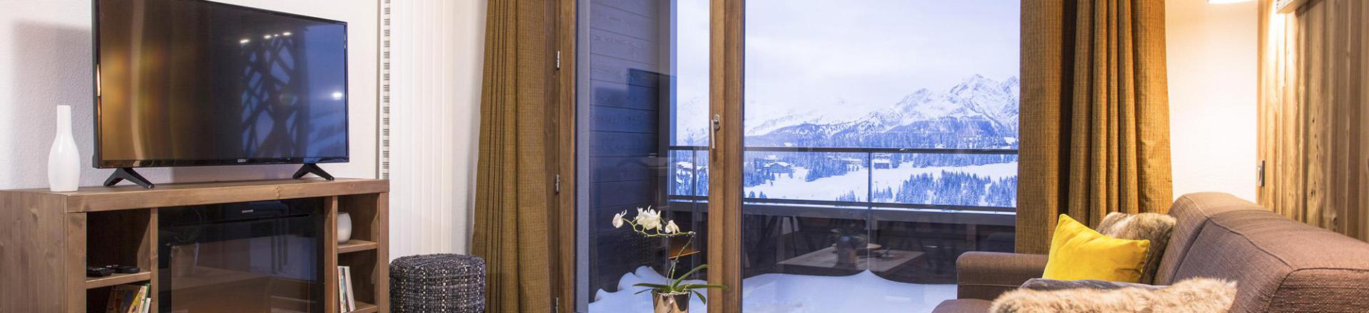 Rent in ski resort Résidence Club MMV Les Chalets des Cîmes - Les Saisies - Living area