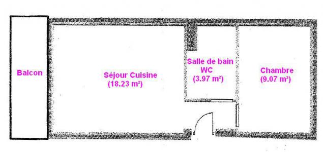 Rent in ski resort 2 room apartment 5 people (10) - Chalet Chardoche - Les Saisies - Plan