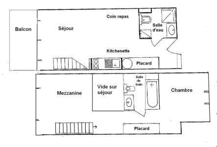 Alquiler al esquí Apartamento 3 piezas mezzanine para 8 personas (312) - Chalet Cristal 3 - Les Saisies - Plano