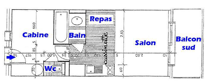 Soggiorno sugli sci Studio con alcova per 4 persone (113) - Chalet du Lac 1 - Les Saisies - Mappa