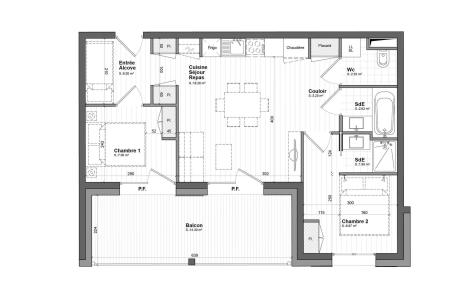 Skiverleih 3-Zimmer-Holzhütte für 6 Personen (21) - Chalet Jorasse 1 A - Les Saisies - Plan