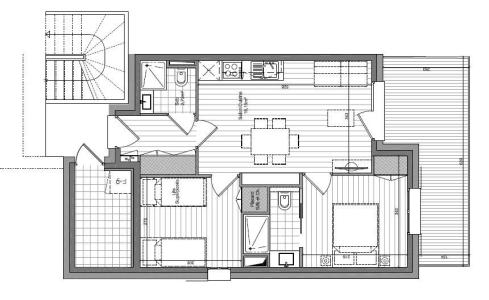 Location au ski Appartement 3 pièces 6 personnes (01) - Chalet Jorasse 1 C - Les Saisies