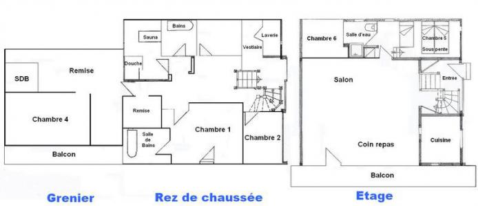Skiverleih 7 Zimmer Chalet für 11 Personen - Chalet Jubier - Les Saisies - Appartement
