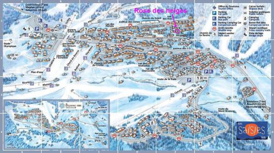Rent in ski resort Chalet la Rose des Neiges - Les Saisies - Plan