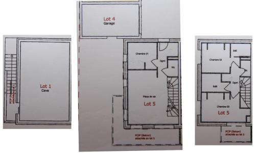 Skiverleih Doppelchalethälfte 3 Zimmer für 6 Personen (002) - FLEUR DES CIMES - Les Saisies - Plan