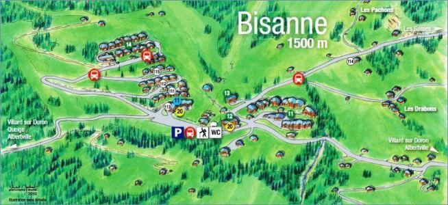 Ski verhuur Les Alpages de Bisanne E - Les Saisies - Kaart