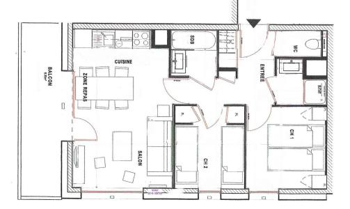Skiverleih 3-Zimmer-Appartment für 6 Personen (G32) - Les Chalets des Cimes - Les Saisies
