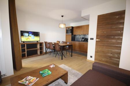 Ski verhuur Appartement 3 kamers 6 personen (F22) - Les Chalets des Cimes - Les Saisies - Woonkamer