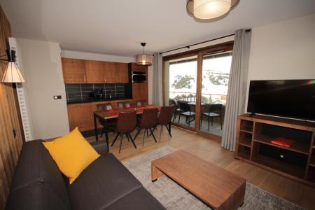 Ski verhuur Appartement 3 kamers 6 personen (G25) - Les Chalets des Cimes - Les Saisies - Woonkamer