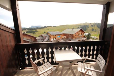 Ski verhuur Studio bergnis 4 personen (1114) - Résidence Grand Mont 1 - Les Saisies - Balkon