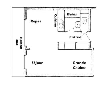 Rent in ski resort 1 room apartment 5 people (016) - Résidence l'Ecrin - Les Saisies - Apartment
