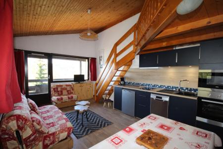 Ski verhuur Studio mezzanine 5 personen (12) - Résidence l'Isba - Les Saisies - Woonkamer