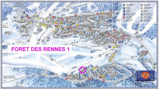 Location au ski Résidence la Forêt des Rennes 1 B - Les Saisies - Plan
